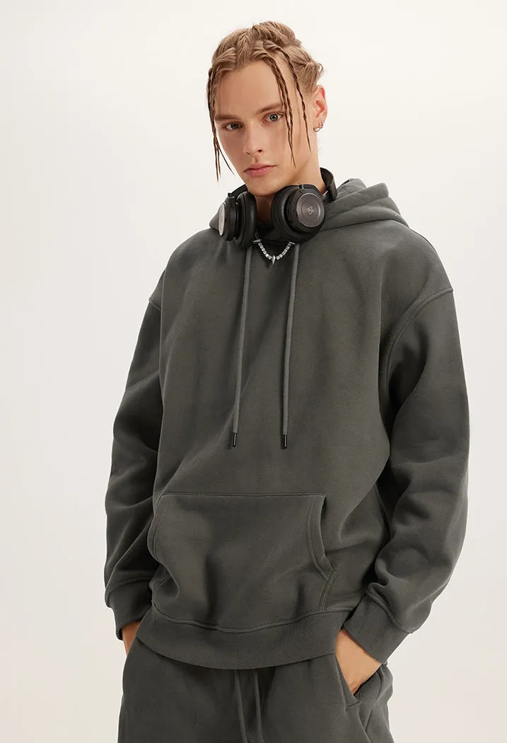 Fleece Lining Oversize Hoodie & Fleece Lining Sweatpants WN9945