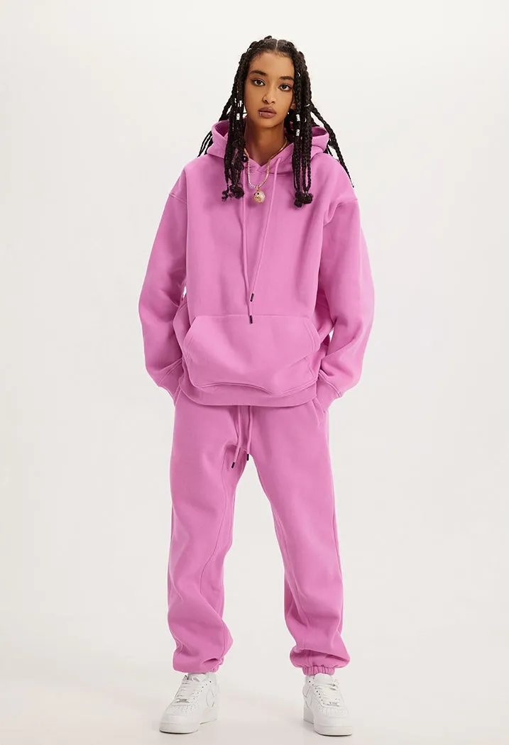 Fleece Lining Oversize Hoodie & Fleece Lining Sweatpants WN9945