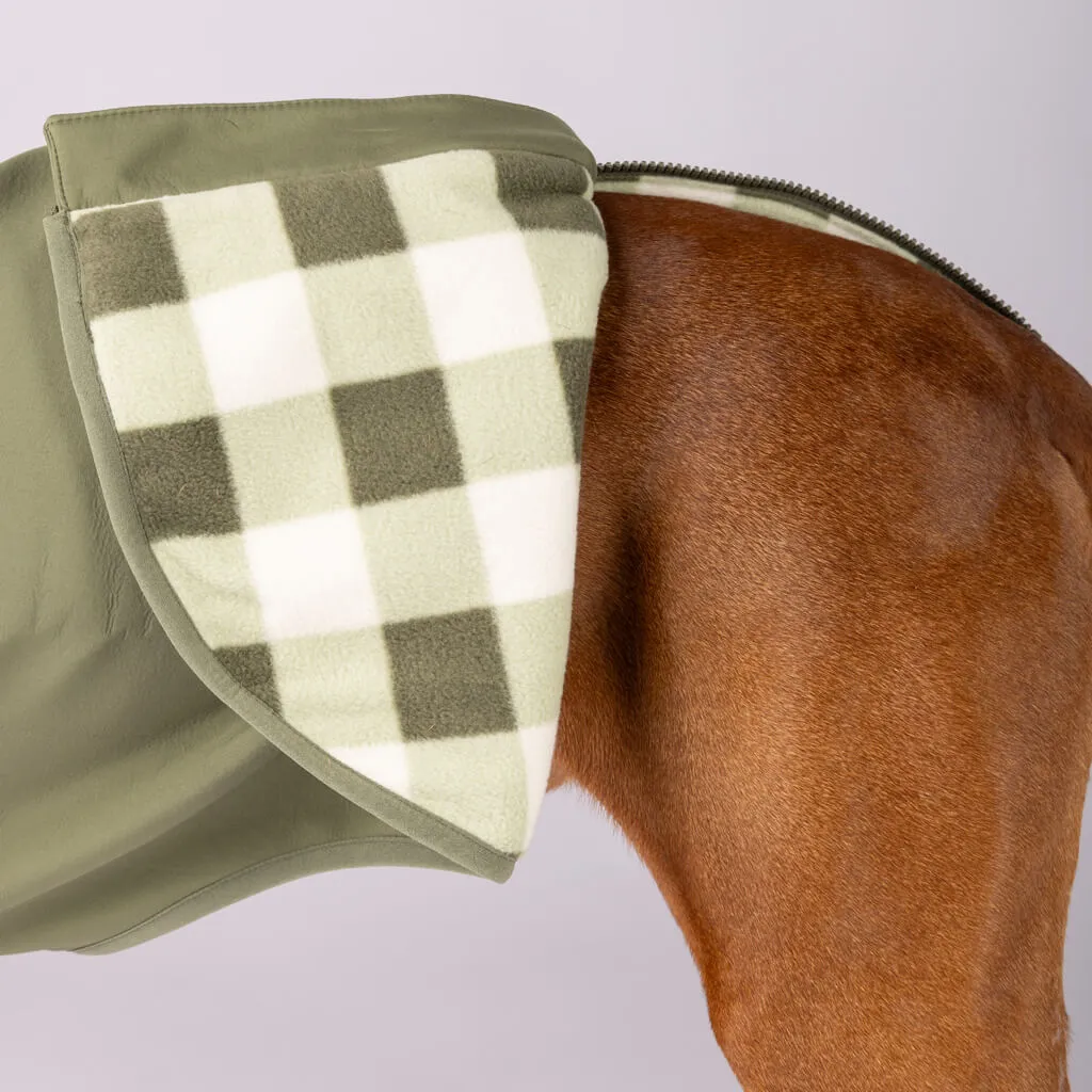 Floofy Fleece Dog Raincoat | Green