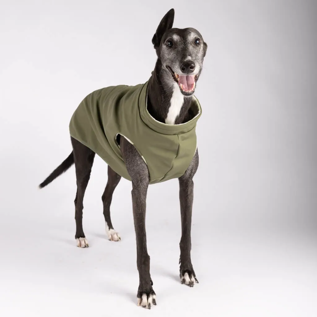 Floofy Fleece Dog Raincoat | Green