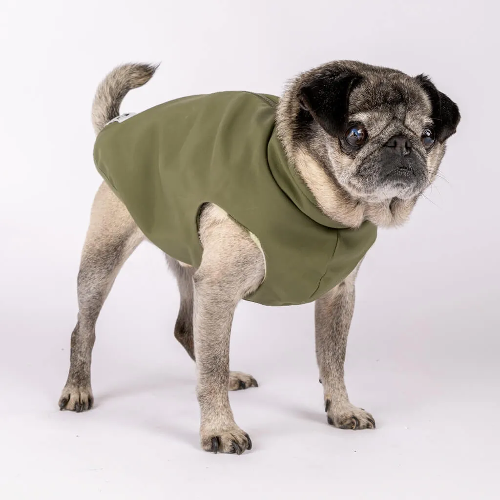 Floofy Fleece Dog Raincoat | Green