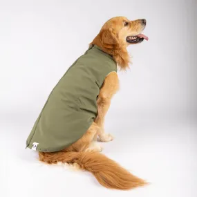 Floofy Fleece Dog Raincoat | Green