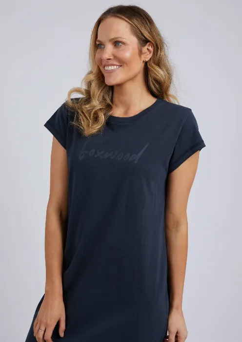 Foxwood Signature Tee Dress - Navy
