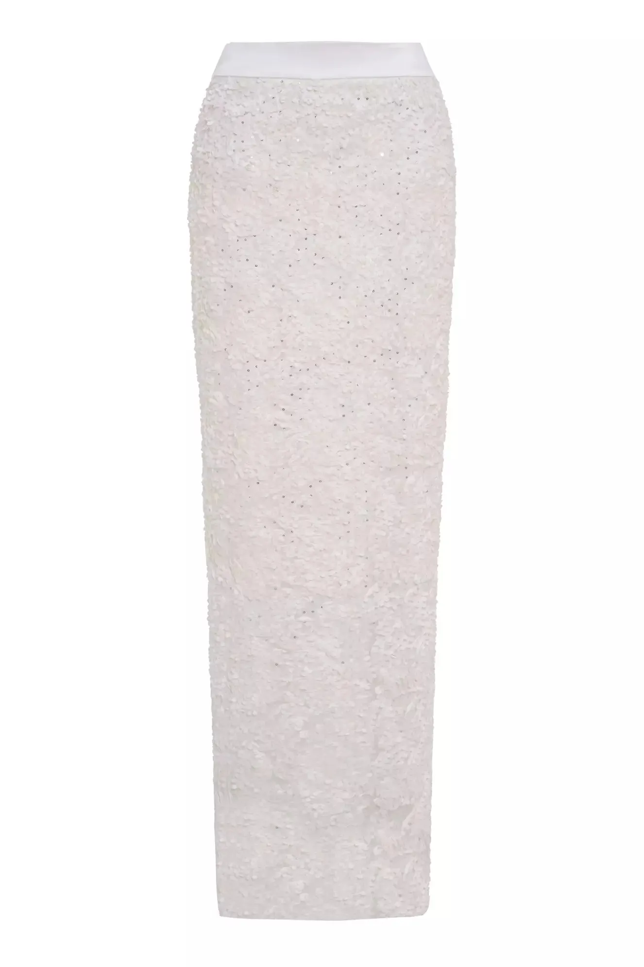FRV White stamp sequins maxi skirt - Tepotzotlán