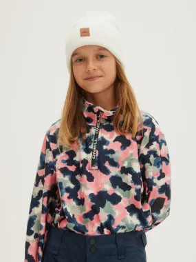 GIRLS PRINTED FLEECE HALF ZIP