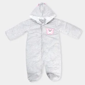 Girls Romper Hooded - Grey