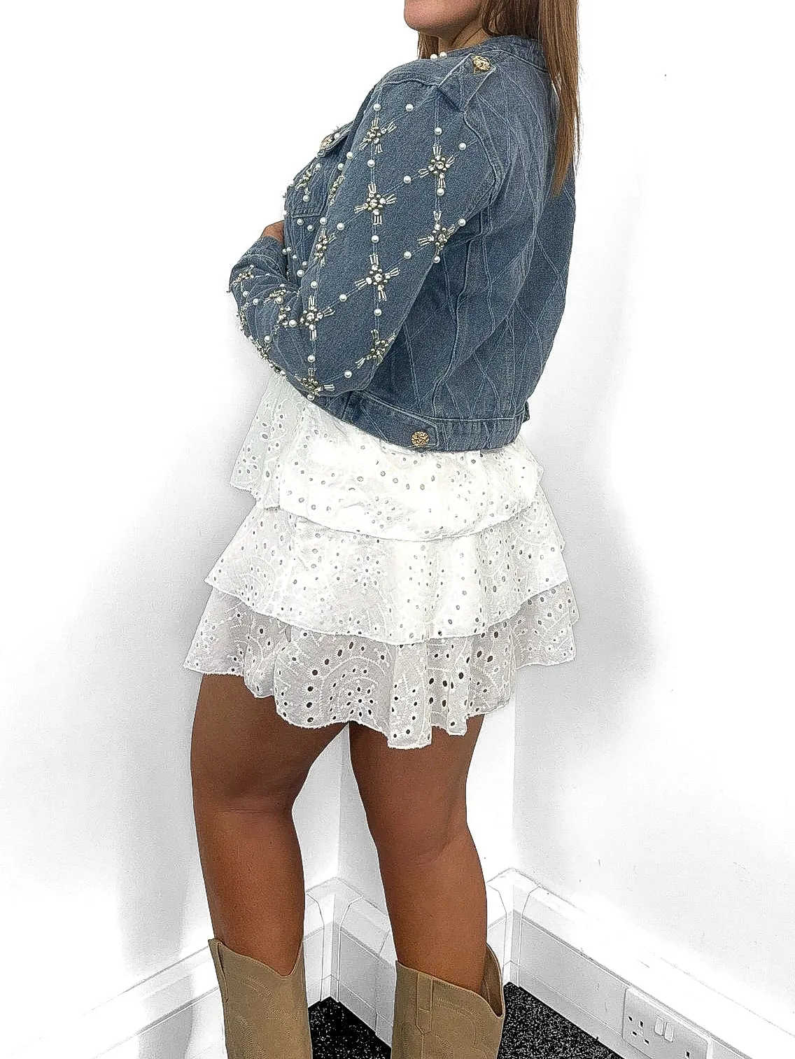 Glam Embellished Denim Jacket