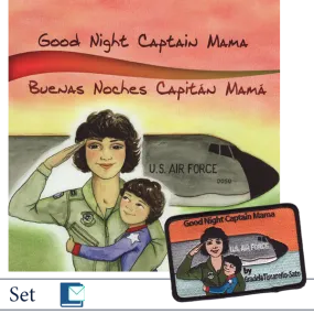 Good Night Captain Mama Book-Patch Set
