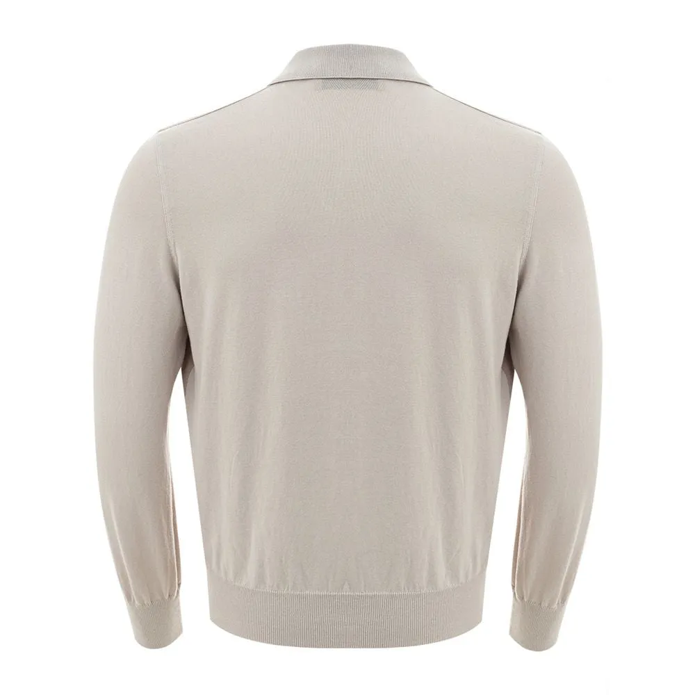 Gran Sasso Elegant Gray Cotton Cardigan for Men