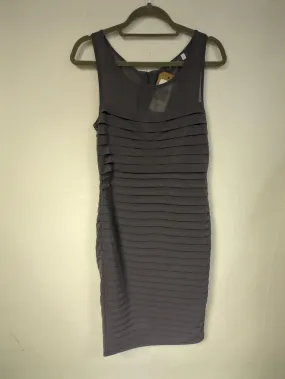 Grey textured midi bodycon dress, Mint Velvet, Size 12 (Polyester, Elastane)