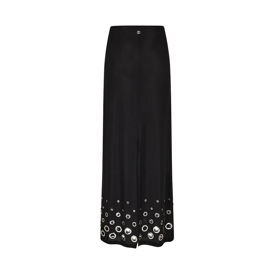 Grommet Maxi Skirt