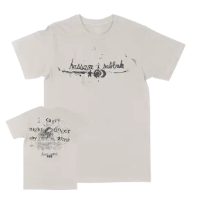 Hassan I Sabbah "I Carry Night Under My Arms" Vintage White T-Shirt