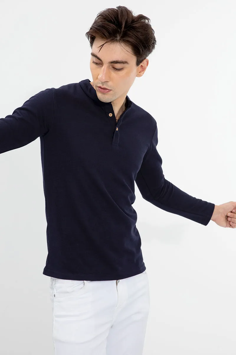 Henley Navy T-Shirt