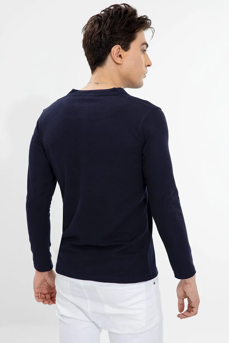 Henley Navy T-Shirt
