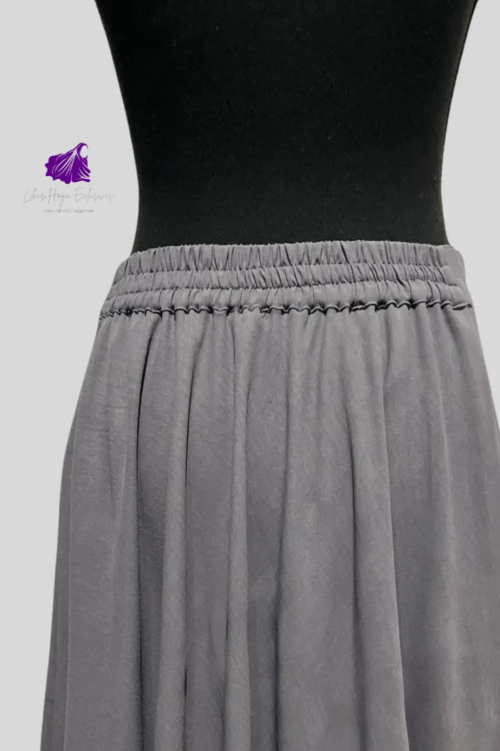 Hiba High Waist Skirt With Pockets-Gray| Bestseller