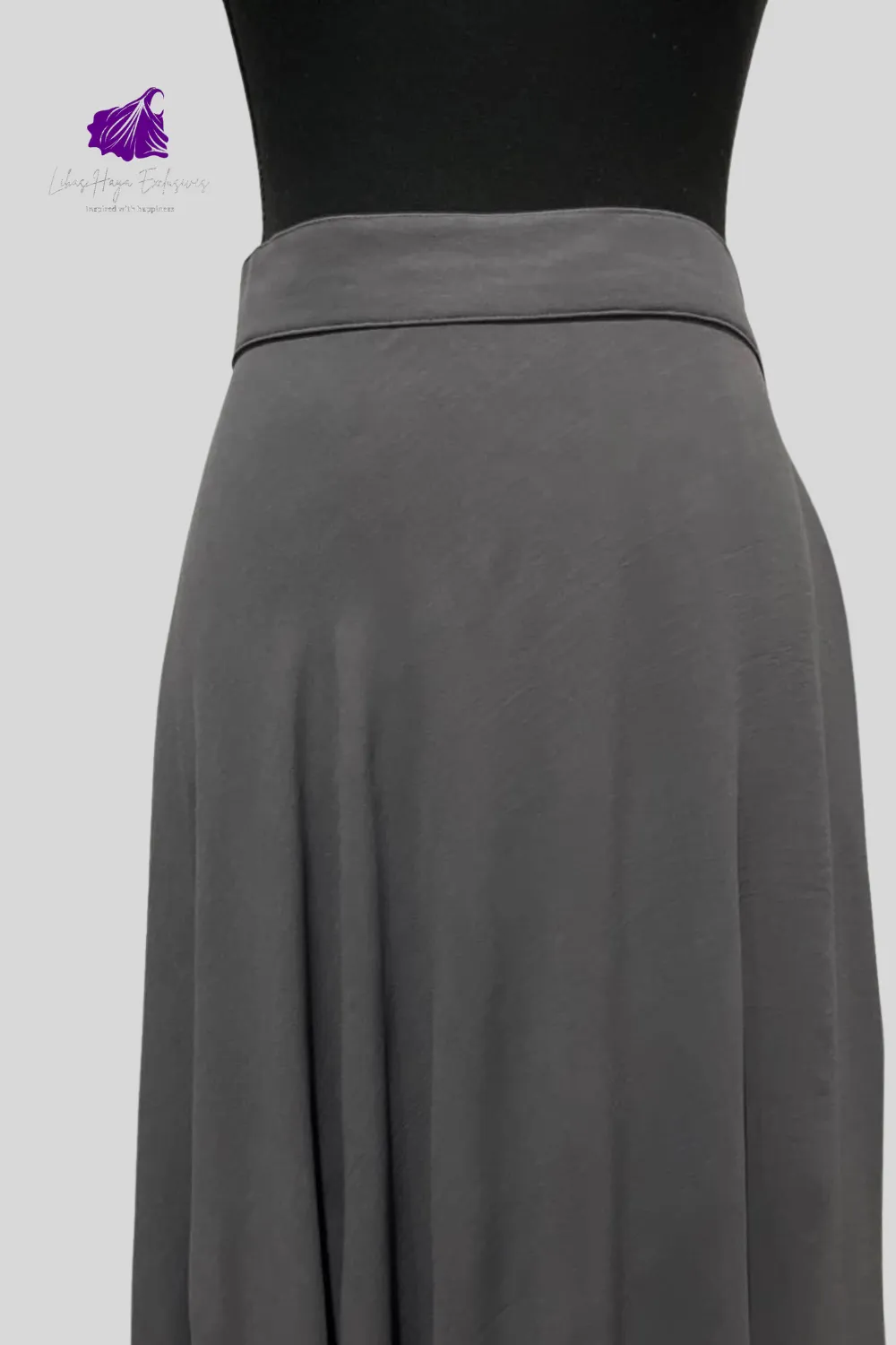 Hiba High Waist Skirt With Pockets-Gray| Bestseller