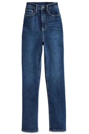 High Rise Indigo True Straight Jeans