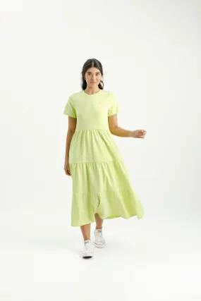 Homelee Kendall Dress - Lime with Mini X