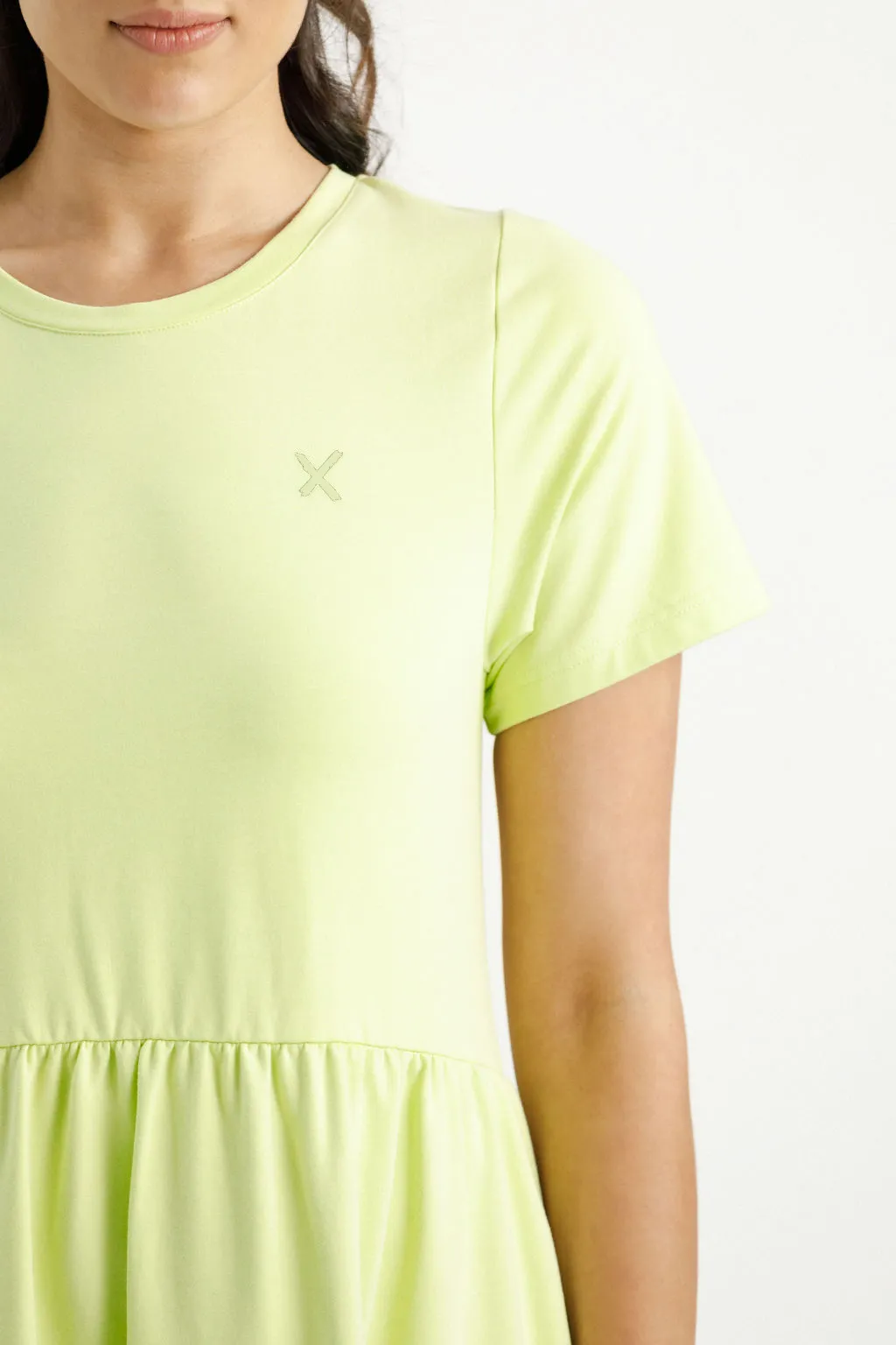 Homelee Kendall Dress - Lime with Mini X
