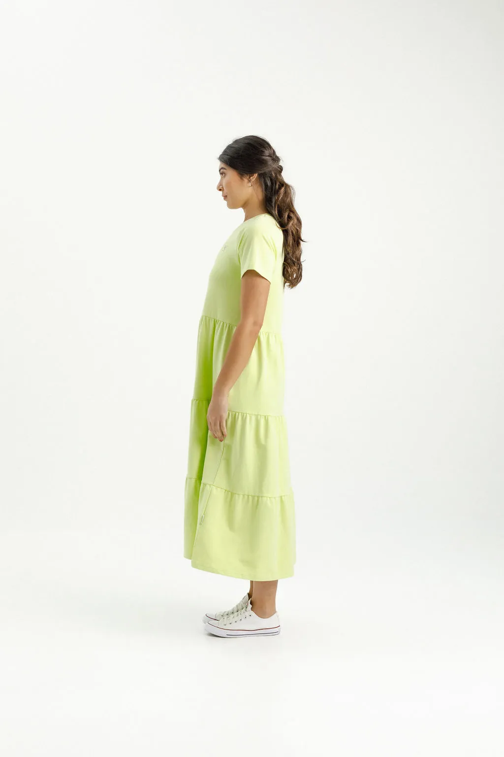 Homelee Kendall Dress - Lime with Mini X