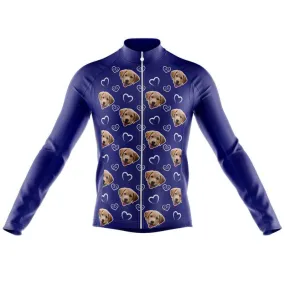 I heart you Custom Face Thermal Club Jersey (dog)