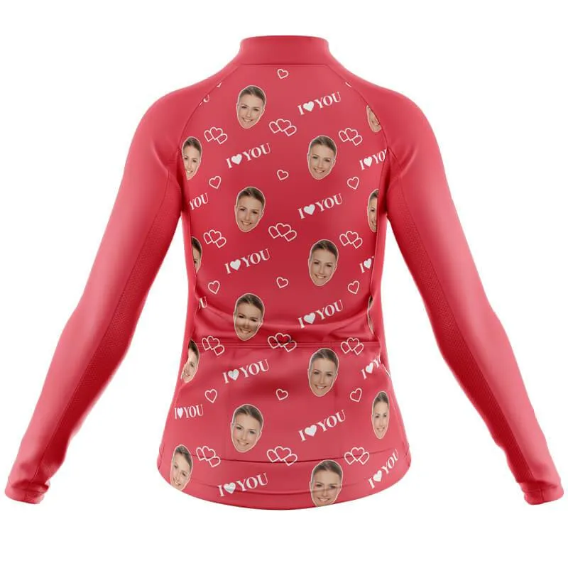 I love you Custom Face Thermal Club Jersey (Red)