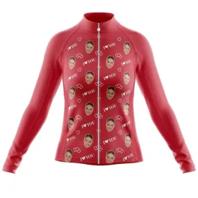 I love you Custom Face Thermal Club Jersey (Red)