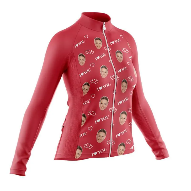 I love you Custom Face Thermal Club Jersey (Red)