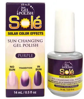 ibd Just Gel Polish Sole'- Solar Color Effects - Sun Changing Gel Polish Purple 0.5oz/14mL