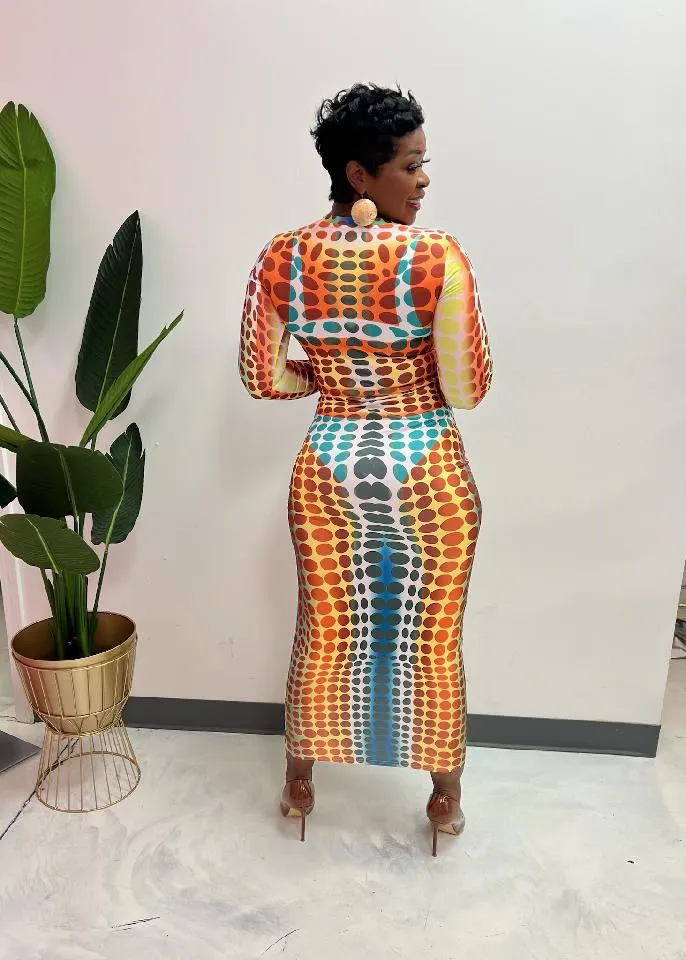 Illusion Bodycon Dress