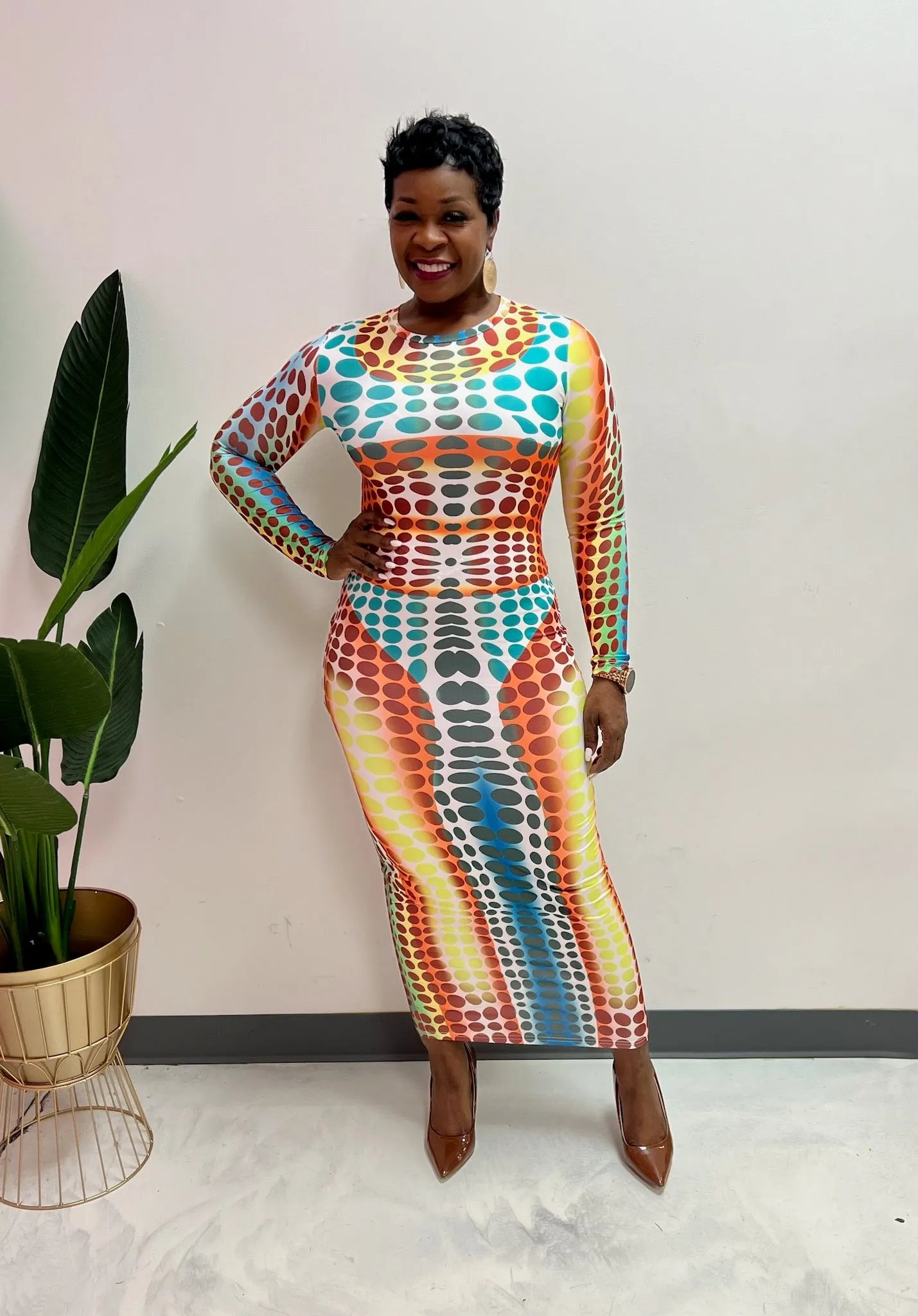 Illusion Bodycon Dress
