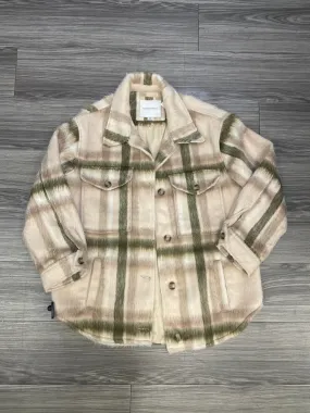 Jacket Faux Fur & Sherpa By American Eagle In Green & Pink, Size: M