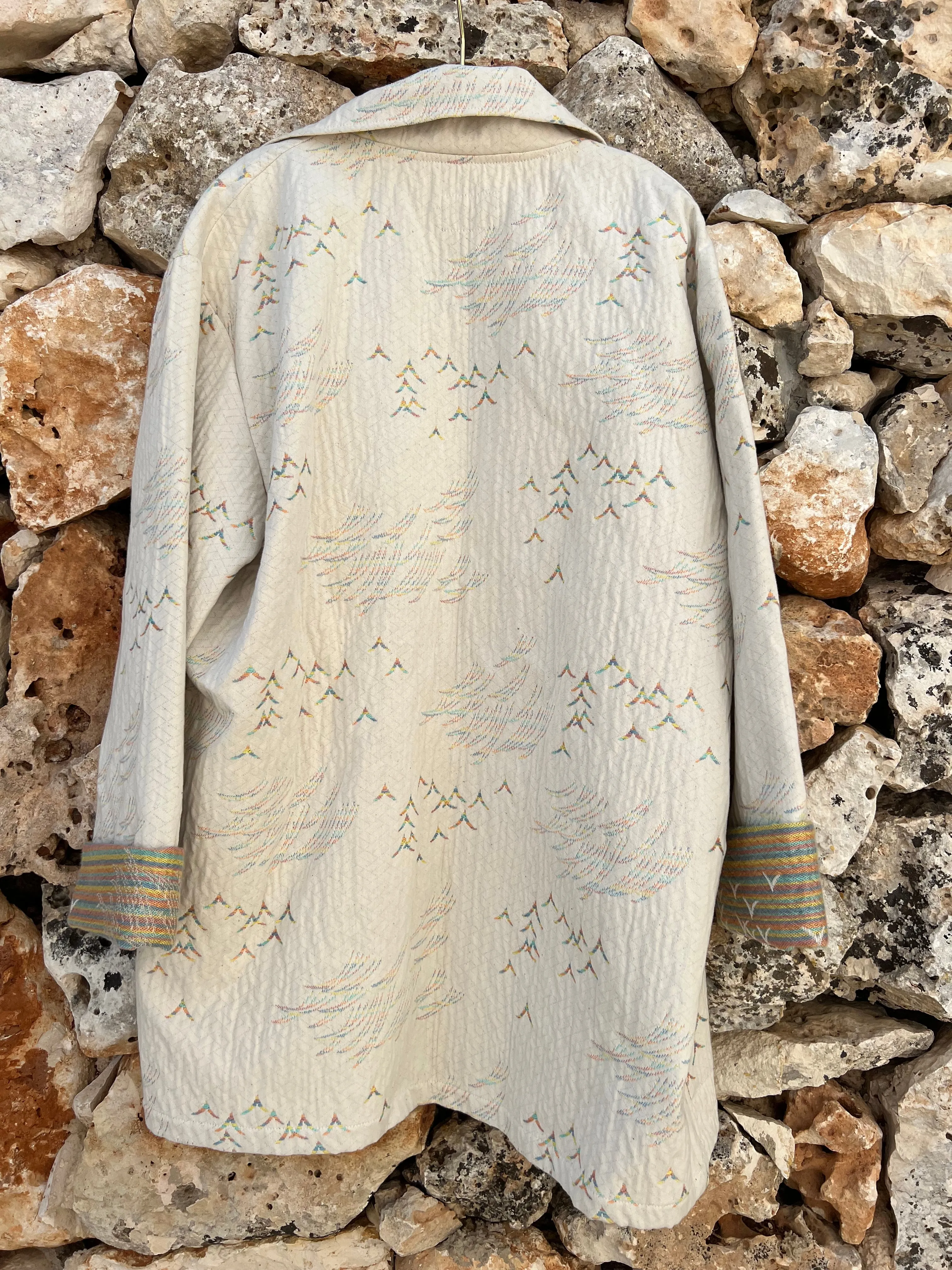 Jacket Women - Beige & Rainbow - Nuagy