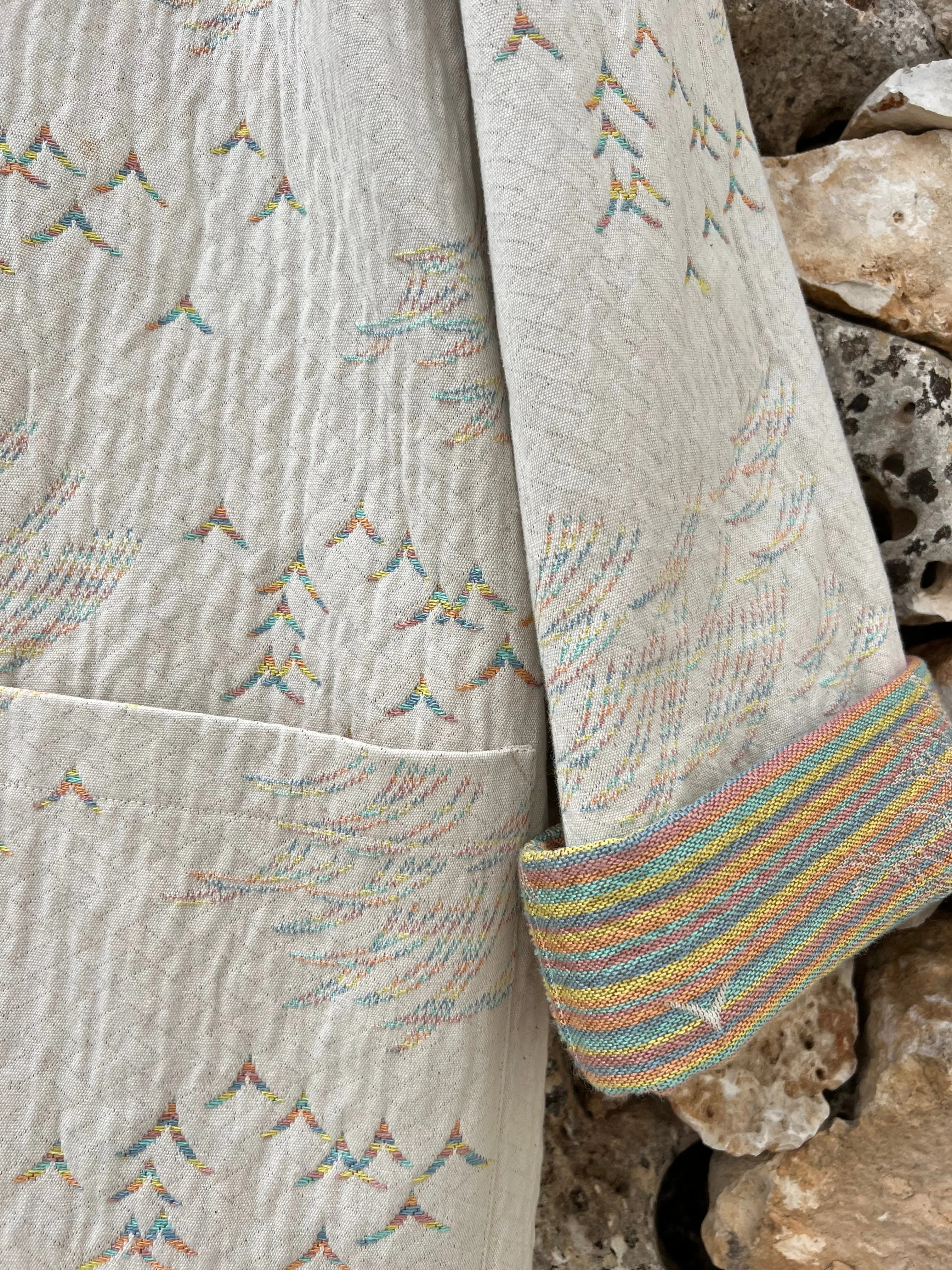 Jacket Women - Beige & Rainbow - Nuagy