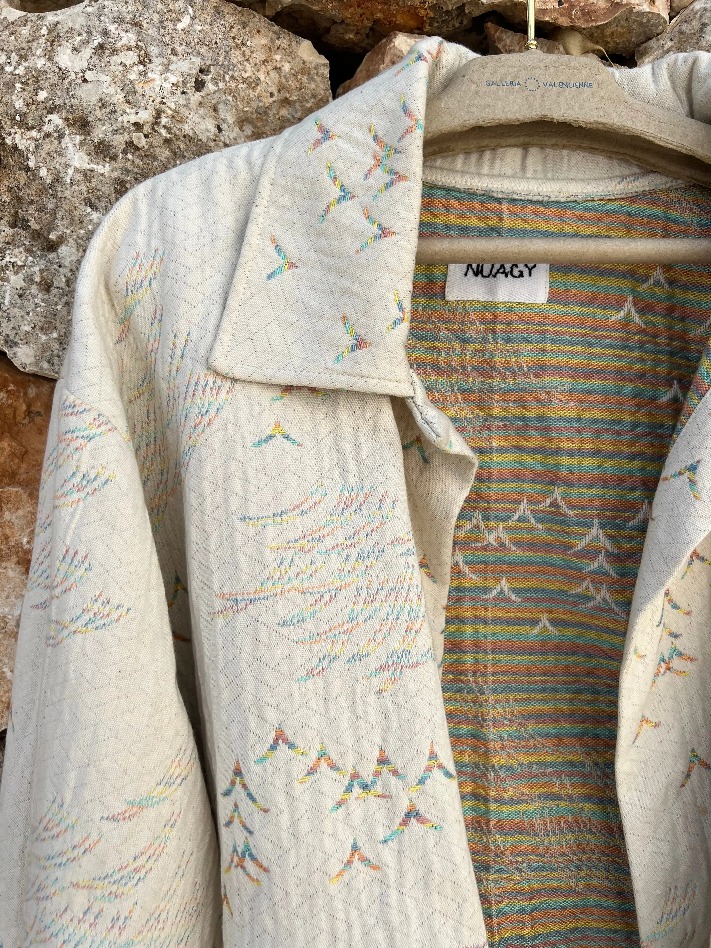 Jacket Women - Beige & Rainbow - Nuagy