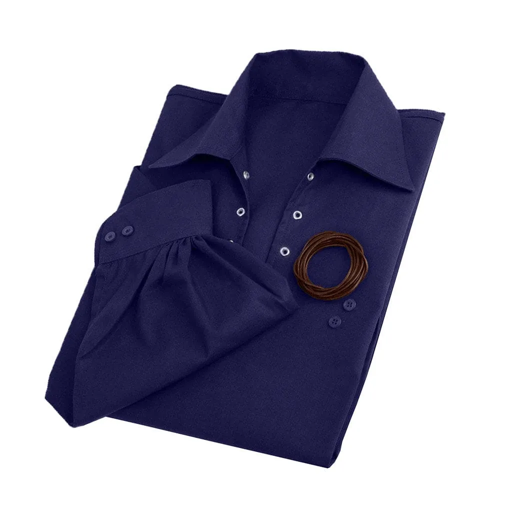 Jacobite Shirt Navy Blue Ghillie Shirt