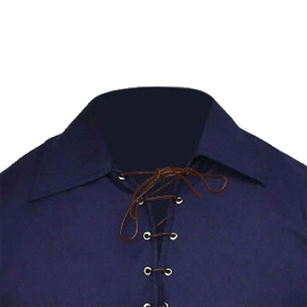 Jacobite Shirt Navy Blue Ghillie Shirt