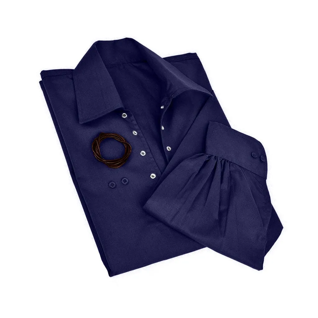 Jacobite Shirt Navy Blue Ghillie Shirt