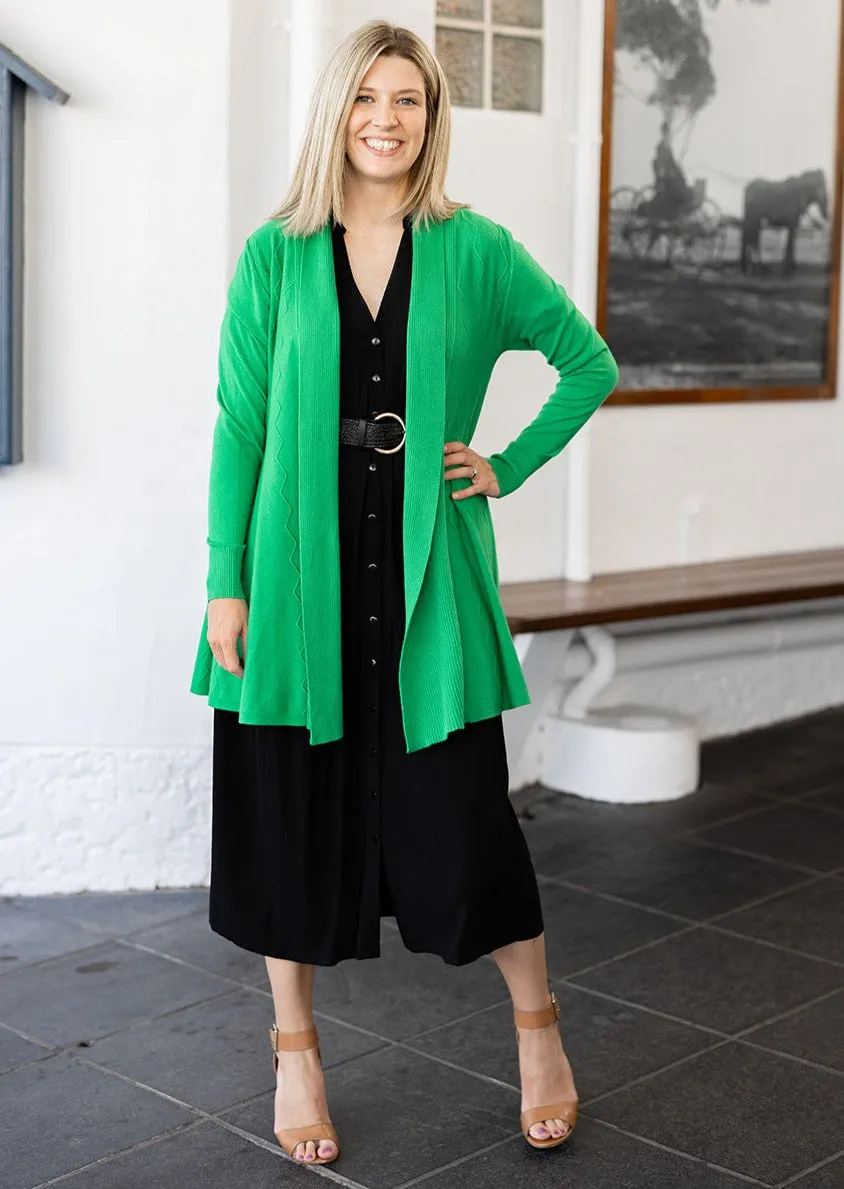 Jasper Swing Cardigan in Green