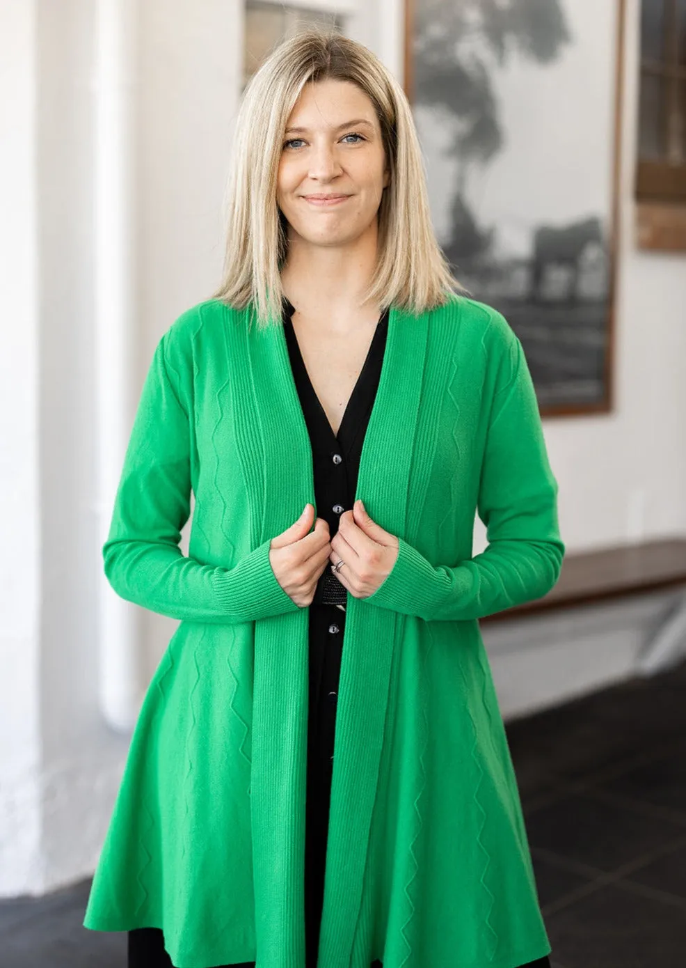 Jasper Swing Cardigan in Green
