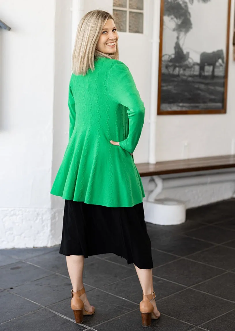 Jasper Swing Cardigan in Green