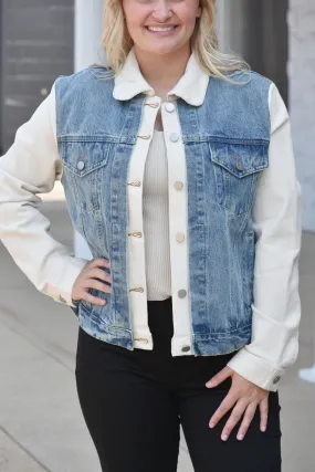 Jaxon Color Block Denim Jacket