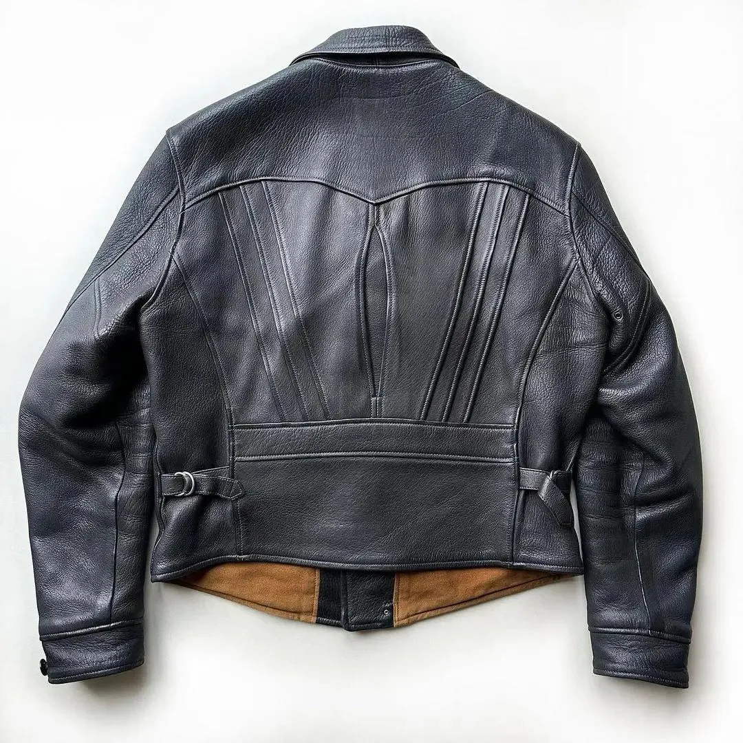 Jet Black Classic leather jacket