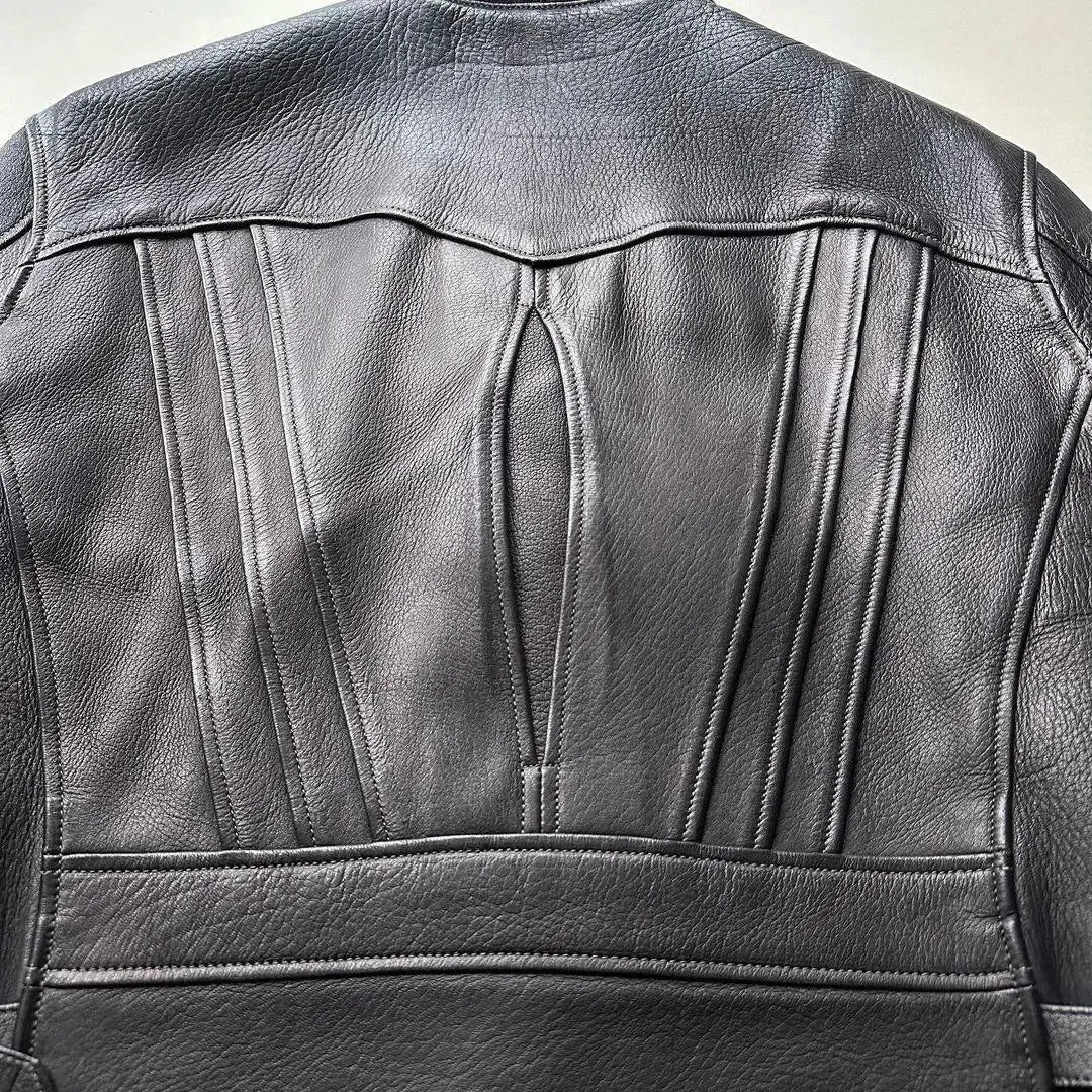 Jet Black Classic leather jacket
