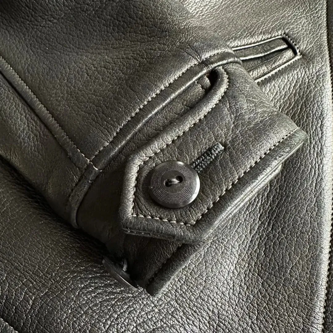 Jet Black Classic leather jacket