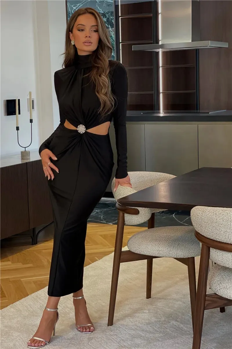 Joan Hollow Out Sexy Maxi Dress