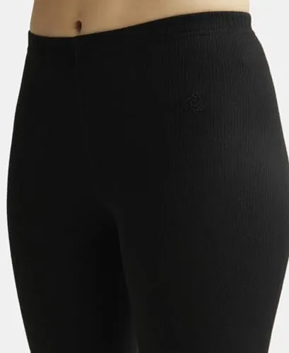 Jockey Women's Tailored Fit Cotton Leggings with Concealed Elastic Waistband (2520_Black_Small_Black_S)