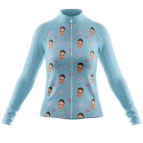 Just Married Custom Face Thermal Club Jersey (Blue)