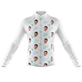 Just Married Custom Face Thermal Club Jersey (white)