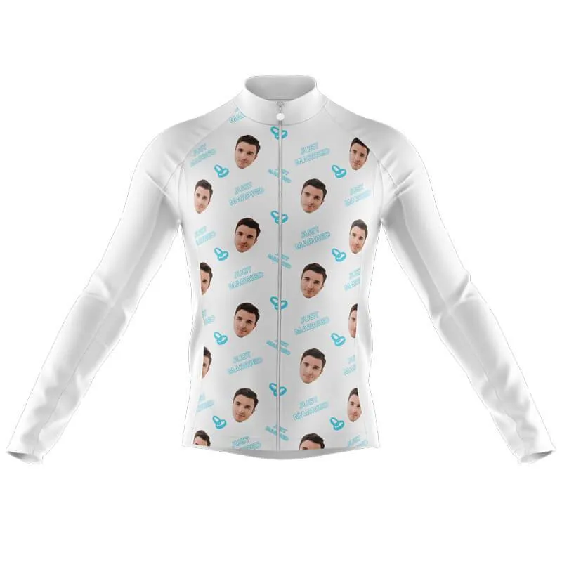 Just Married Custom Face Thermal Club Jersey (white)